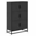 Armoire, avec rangement, en métal, coloris noir, 68 x 35 x 106,5 cm, pour la chambre