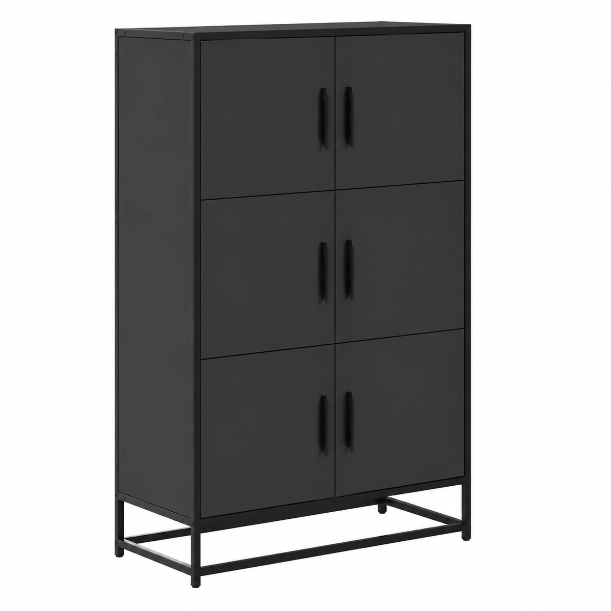 Armoire, avec rangement, en métal, coloris noir, 68 x 35 x 106,5 cm, pour la chambre