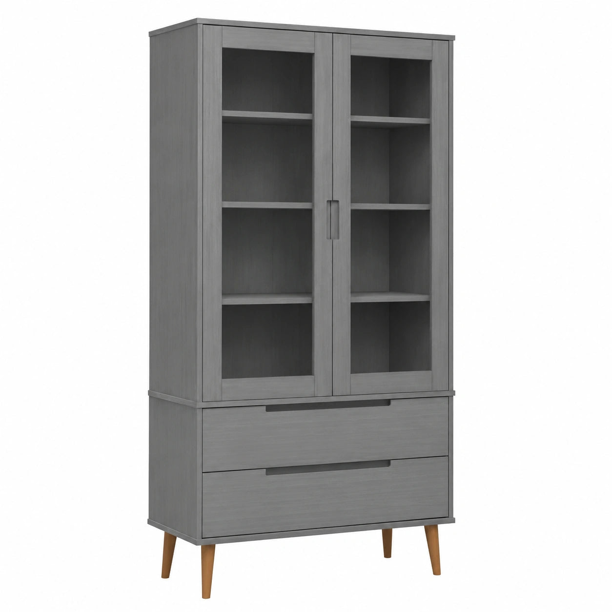 Armoire, en verre, coloris gris, 90 x 35 x 175 cm, pour la chambre