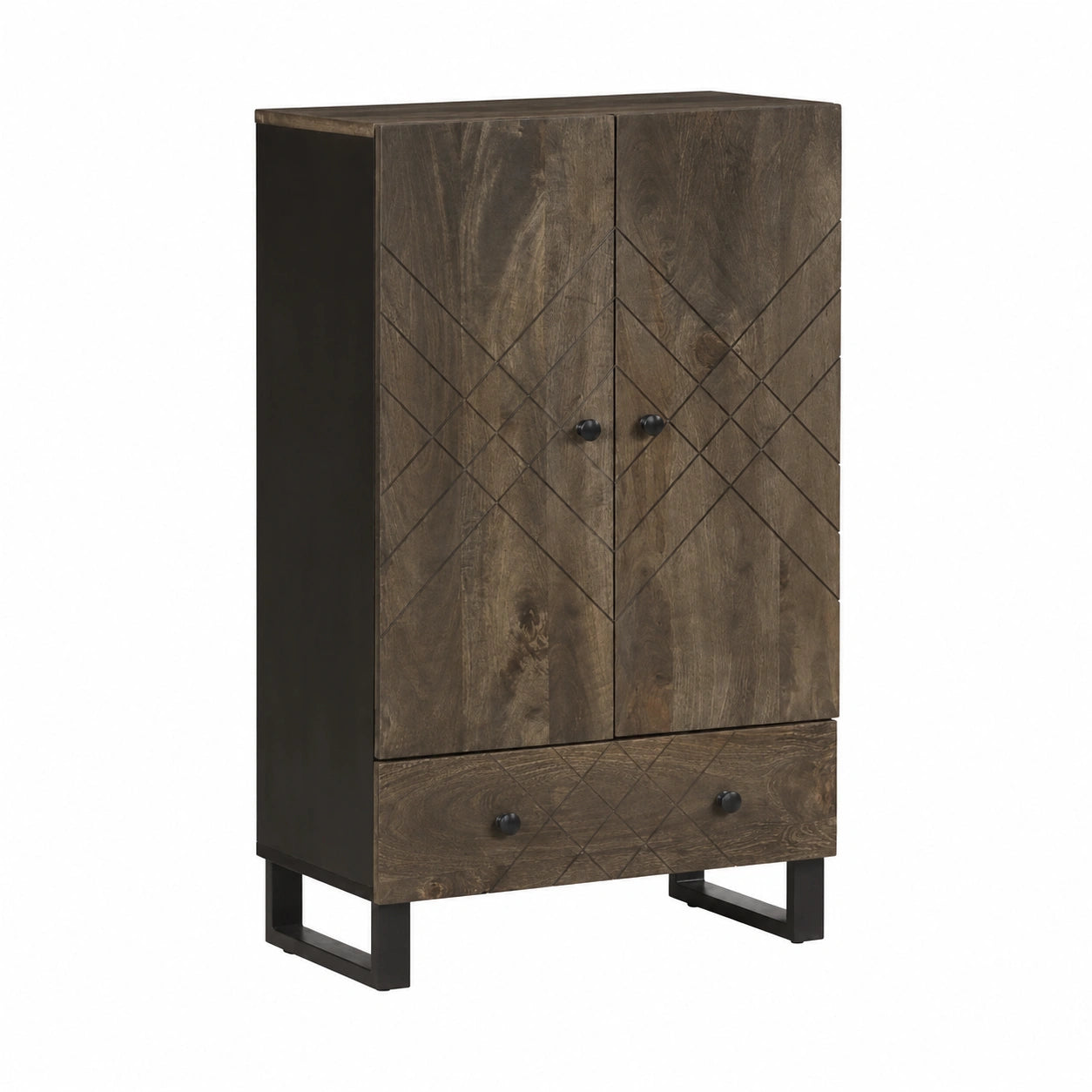 Armoire, avec rangement, 60 x 33 x 100 cm, coloris noir, pour la chambre