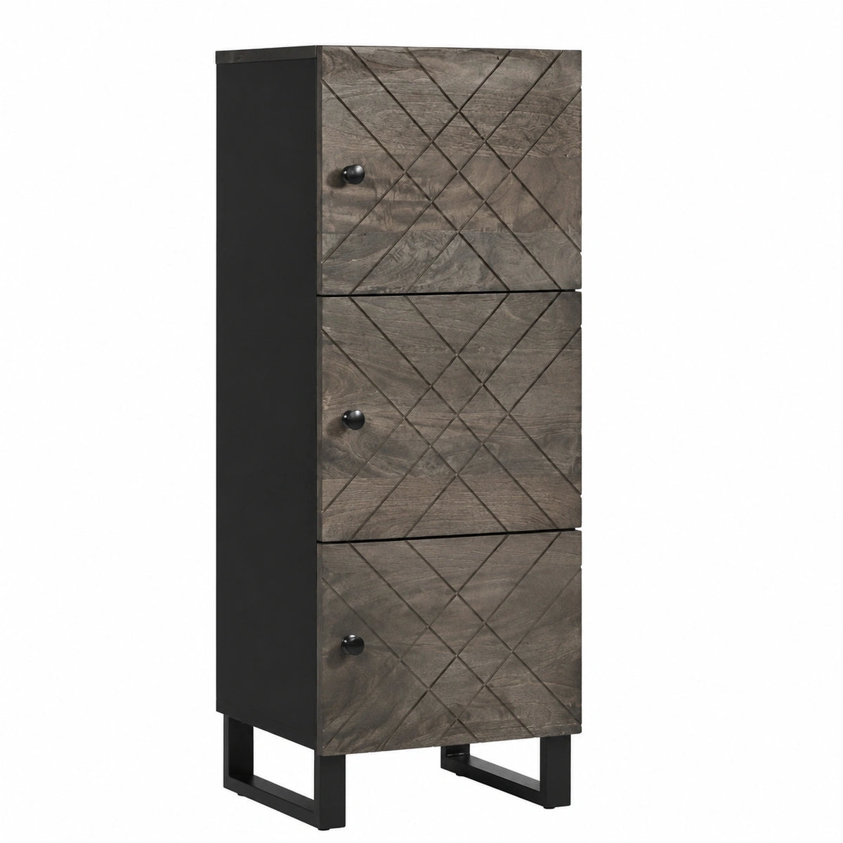 Armoire, avec rangement, 40 x 33 x 110 cm, coloris noir, pour la chambre