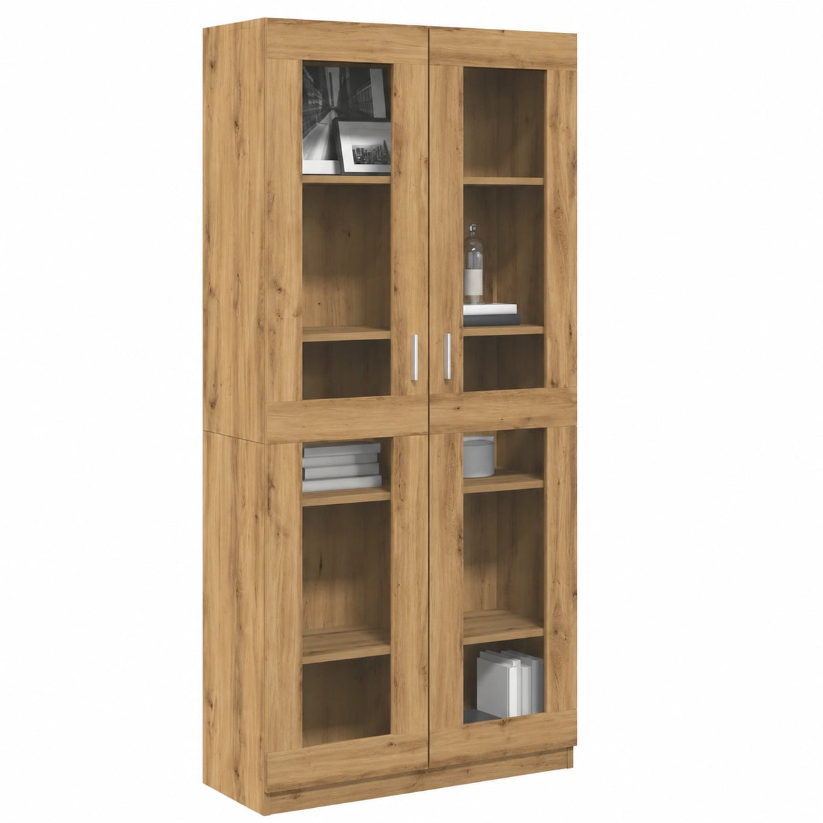 Armoire, en chêne et verre, 82,5 x 30,5 x 185 cm, pour la chambre