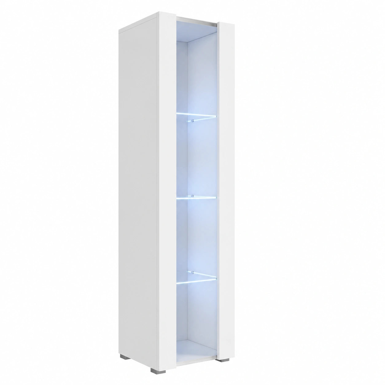 Meuble polyvalent, modulable, avec éclairage LED, coloris blanc, 40 x 167 x 29 cm, pour les espaces de vie