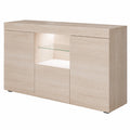 Meuble TV, avec éclairage LED, 135 x 72 x 34 cm, pour le salon