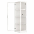 Armoire, avec portes, en panneaux de bois et verre, pour la chambre