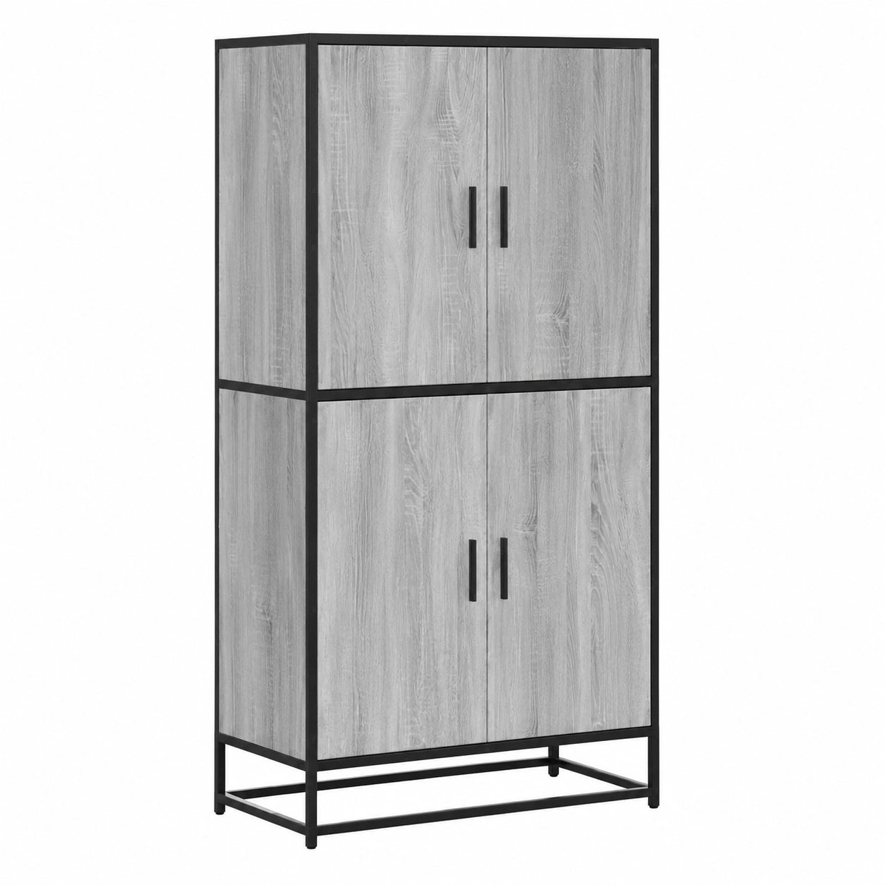 Armoire, avec rangement, coloris gris, 68 x 35 x 139 cm, pour la chambre
