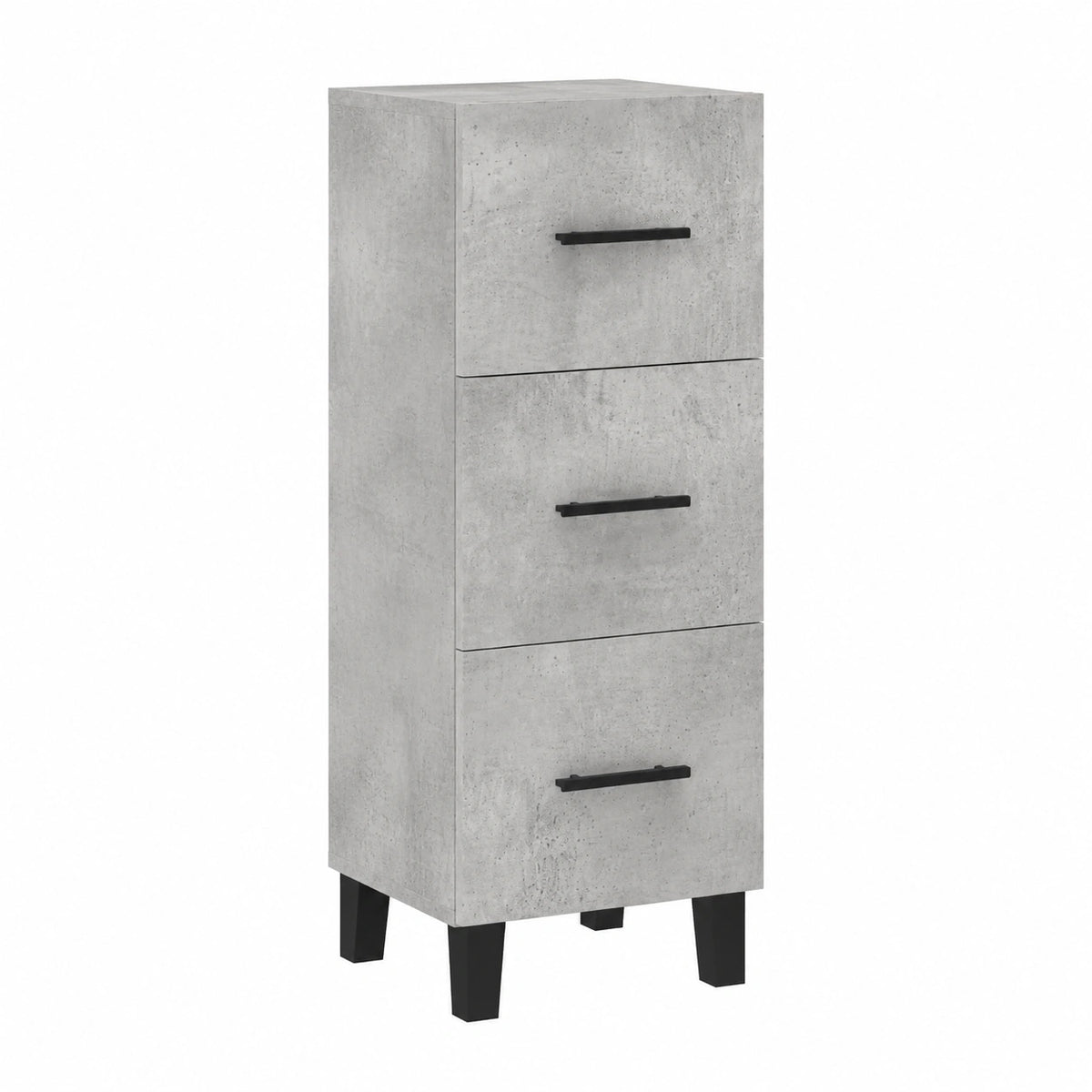 Buffet, avec rangement, en métal, 34,5 x 34 x 90 cm, coloris gris, pour la salle à manger ou le salon