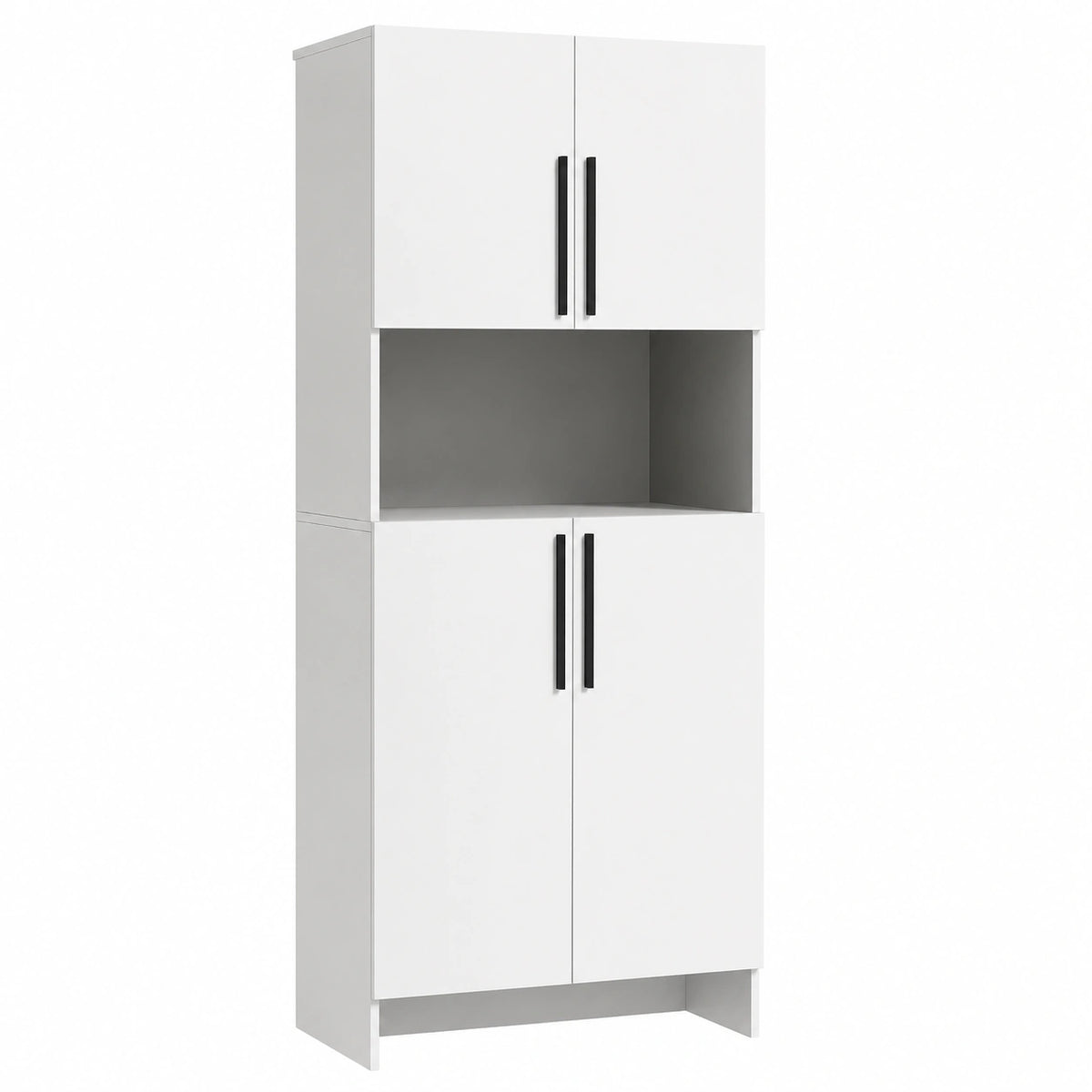 Armoire, avec rangement, avec portes, coloris blanc, 79 x 40 x 175 cm, pour la chambre