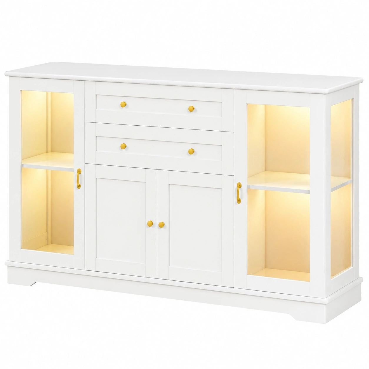 Commode, réglable, avec rangement, avec étagères, en métal, coloris blanc, 40 x 140 x 86 cm, pour la chambre ou le salon